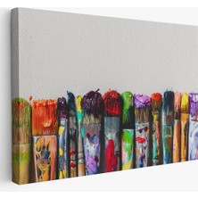 Trezon Sanatsal Tuval Üzerinde Renkli Yağlı Boya Sanatçı Fırçaları TABLO-1199