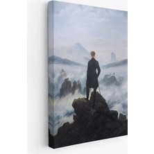 Trezon Caspar David Friedrich'in Sis Denizinin Üstündeki Gezgin Isimli Eseri Kanvas TABLO-5121