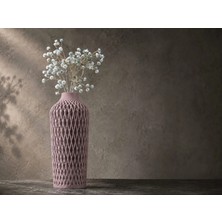 3Dcim Diamont Rose Gold Vazo – Modern Dekoratif 3D Baskı Vazo | 137X250 mm