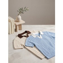Efnaz Style Erkek 2'li Paket Desenli Kısa Kollu Pamuk Triko Tişört