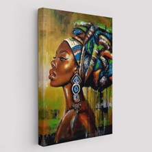 Trezon Siyah Kadın Kanvas Tablo, Afrikalı Kadın Kanvas TABLO-5221