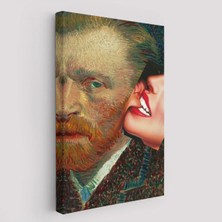 Trezon Vincent Van Gogh Kulağını Isıran Kadın Pop Art TABLO-6486
