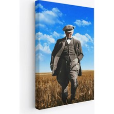 Trezon Atatürk Portre Tablosu Mustafa Kemal Atatürk Dikdörtgen Dekoratif Kanvas TABLO-FE-129