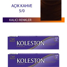 Wella Koleston 2 Adet Single Tüp Boya Saç Boyası Açık Kahve 5/0