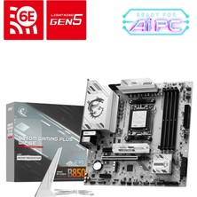 MSI Msı B850M Gamıng Plus WIFI6E Ddr5 Am5 8200MHZ(OC) HDMI Dp 2x M.2 USB 10GBS 2.5g Lan Wı-Fı 6e Matx