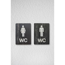Erdizden Ikili Takım Wc Kadın-Erkek Yönlendirme Tabelası - Rebap