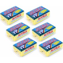 Acord 6 Adet Jumbo Boy Endüstriyel Çok Amaçlı Bulaşık Süngeri  13X8X4 cm