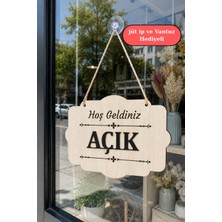 Erdizden Çift Taraflı Mdfahşap Dükkan & Mağaza Kapı Yönlendirme Tabelası - Akçaağaç