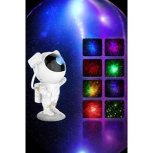 Renas Store Astronot Bluetooth Hoparlör Gökyüzü Projektör Gece Lambası