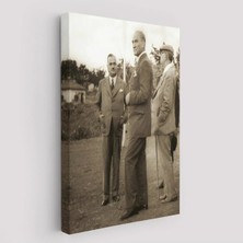 Trezon Atatürk, Celal Bayar, ve Kılıç Ali ile Muhafız Alayında Denetlemelerde Bulunurken TABLO-6259