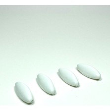 Royaleks 4 Adet Plastik Çengelli Eşarp ve Şal Iğnesi Beyaz 4 cm