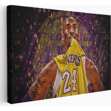 Trezon Kobe Bryant Los Angeles Lakers Kanvas Tablo / Black MAMBA-5151