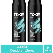 Royaleks 2 Adet Axe Erkek Sprey Deodorant Apollo 48 Saat Etkileyici Koku Vücut Spreyi 150 ml