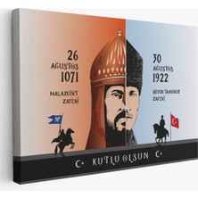 Trezon Atatürk Tablosu 30 Ağustos Zafer Bayramı Temalı Dekoratif Kanvas Tablo-Df-83