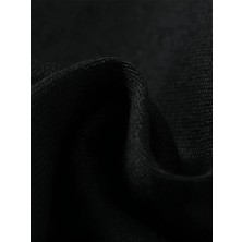 Tarz Yeri Erkek Kısa Kol Yazlık Tişört Bisiklet Yaka Baskılı Oversize T-Shirt - Siyah