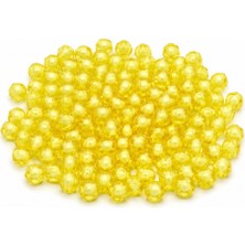 Trakav Sazan Boncuk Yemi Pamuklu Küçük Delikli 10 mm 100 Adet Sarı