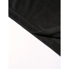 Tarz Yeri Erkek T-Shirt Sokak Stili Baskılı Kısa Kol Tişört - Siyah