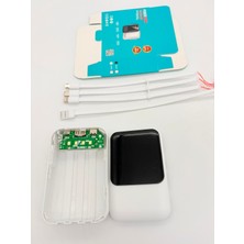 Hayal Enerji Pilsiz Kendin Yap 3X18650 Pil Uyumlu 4 Dahili Kablolu 5V Boş Powerbank Kutusu Siyah