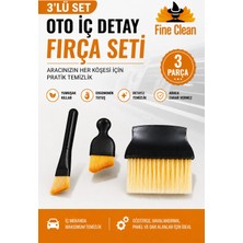 Fine Clean ( 3 Lü ) Fırça Seti Araç Oto Araba Klima Havalandırma Detaylı Iç Temizlik Fırçaları