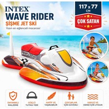 Poyraz Ticaret Intex Tutmalı Jetski Binici- Çocuk Şişme Jetski- Deniz Motor Binici- Havuz Binici Jetski- Havuz&plaj Yaz Eğlencesi  177×77 cm