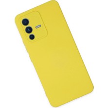 Uravas Store Vivo V23 5g Kılıf Nano Içi Kadife Silikon - Sarı