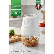 TeknoKapsül Kiwi KC8203 3 Bıçaklı 350 ml Şarjlı Gıda Doğrayıcı Blender