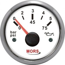 Empressco Yağ Göstergesi Beyaz 5 Bar 12-24V Çap 55MM