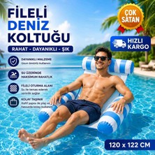 Poyraz Ticaret Yazın Trendi Lüks Fileli Serinletici Deniz ve Havuz Yatağı Pvc Kaliteli Malzeme 120X122CM