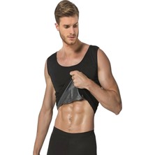 Carlburn #termalatlet Polyamid Zayıflatıcı Terleten Fit Spor Korse Siyah Erkek Termal Sauna Atlet