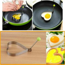 Renas Store Metalik Kalp Şeklinde Metal Omlet Yumurta ve Krep Kalıpları