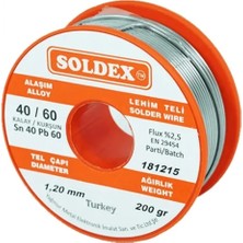 Marsilyan Soldex 40-60 Lehim Teli 200 gr 1.6 Mm- Sn:40 / Pb:60
