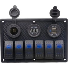 Empressco Switch Panel 6'lı +Usb+Plastik Çakmaklık+ Voltmetre