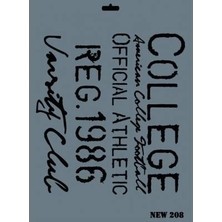 Uravas Store Mey Ithalat® Rich New Seri N-208 Stencil 35X25 cm