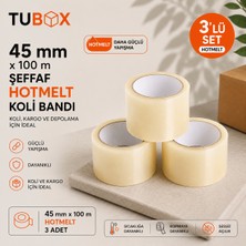 Storm Hotmelt Şeffaf Koli Bandı 45MM x 100MM 3'lü Paket Güçlü Yapışkanlı
