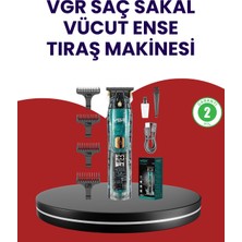 Uravas Store Mey Ithalat® Vgr V-695 Şarjlı Profesyonel Erkek Saç Sakal Tıraş Makinesi Ipx7 Su Geçirmez