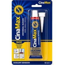 Cina Max Şeffaf Silikon 50 ml Üniversal Genel Amaçlı Güçlü Yapıştırıcı Cam Banyo Lavabo Pencere Sızdırmazlık Silikonu
