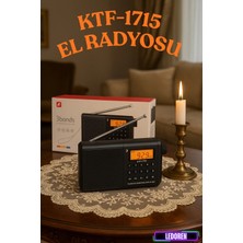 L'edoren KTF-1715 Dijital Ekranlı Saatli Manuel Kanal Arama & Kayıt Özellikli Fm Radyo Bluetooth Hoparlör