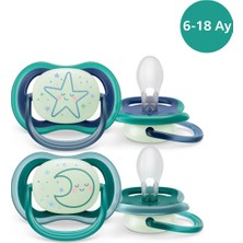 TeknoKapsül Philips Avent Ultra Air Gece Emziği 6-18 Ay, 2'li Erkek, SCF376/13