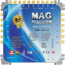Motto Ticaret Mag Platinum Mp 10/12 Multiswitch - 10 Giriş 12 Çıkışlı Merkezi Uydu Santrali Hybrid 4K ve 3D