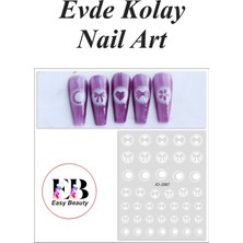 Easy Beauty Nail Art Sticker Kendinden Yapışkanlı, Tırnak Süsleme, Tırnak Dövmesi Stikır