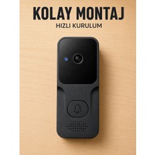 Toyigoo Wi-Fi Akıllı Görüntülü Kapı Zili | Hd Kamera, Gece Görüşü ve Telefon Bildirimli - Lisinya