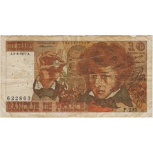 Banknoting Fransa 10 Frank 1977 Üst Kenarda Ufak Kopma Temiz.