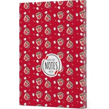 Renas Store Kahve 9 - Yan Boyamalı Çizgili Defter