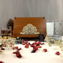 Hediyelerin Efendisi Baykuş Figürlü Kişiye Özel Rakı, Çakmak ve Taşlı Viski Kadehi Seti