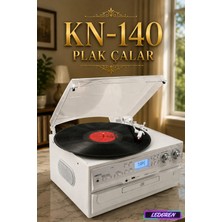 L'edoren KN-140 Nostaljik Plak Çalar - Bluetooth, CD Çalar, Usb, Fm Radyo Destekli Çok Fonksiyonlu Müzik Kutusu