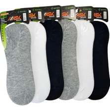 Ask Erkek 6'lı Bambu Kokulu Dikişsiz Soft Yıkamalı Sneaker Görünmez Çorap