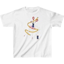 Tarz Yeri Assema Unisex Çocuk Baskılı T-Shirt - Beyaz