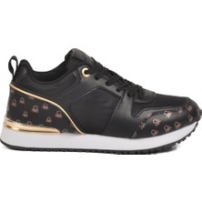 United Colors Of Benetton Siyah Beyaz Bağcıklı Cilt Unisex Spor Ayakkabı BNI-12097 G
