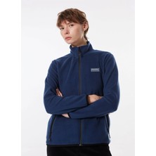 Discovery Expedition Indigo Kadın Dik Yaka Basic Polar Sweatshırt D4WL-SWT3928
