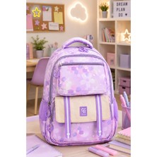 Wander Bag B-24 Kız Çocuk Ilkokul Ortaokul Okul Çantası Çiçek Desenli Ortopedik Sırt Çantası